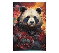 Hard Jigsaw Puzzle for Adults 75x50cm/1000pcs Steampunk Panda Art Puzzles for Adults Toy Wall Decor Hand Speed Race Educational Challenge 75x50cm/1000pcs