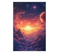 Hard Jigsaw Puzzle for Adults 75x50cm/1000pcs Sunset in A Starry Sky Puzzles for Adults Brain Teaser Game Wall Art Birthday Present, Gifts, 75x50cm/1000pcs