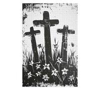 Hard Jigsaw Puzzle for Adults 75x50cm/1000pcs Three Crosses Jigsaw Puzzle Toy Wall Decor Pattern Assembly Great Gift for Gaming 75x50cm/1000pcs