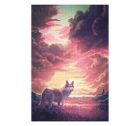 Hard Jigsaw Puzzle for Adults 75x50cm/1000pcs Wolf at Sunset Jigsaw Puzzle Toy Wall Decor Pattern Assembly Great Gift for Gaming 75x50cm/1000pcs