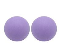 Hard Lacrosse Ball Massage Ball Therapy. Firm Trigger Point Massager Tool for Deep Tissue Yoga Physiotherapy Myofascial Release Muscle Relax Plantar Fasciitis Pain Relief (2 Pack) (Purple)