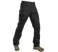 HARD LAND Men’s Tactical Trousers Waterproof Ripstop Combat Work Trousers EDC Lightweight Cargo Trousers with Elastic Waist Black Size 30W/30L