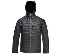 HARD LAND Men's Down Jacket Packable Puffer Jacket Water Resistant Hooded Insulated Lightweight Outdoor Down Jacket Charcoal Grey Size L