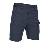 HARD LAND Men's Tactical Cargo Shorts 9.5 Inches Waterproof Ripstop Elastic Waist BDU Hiking Shorts Work, Grey Blue, 38