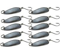 Hard Lure Micro Spoon Snakehead Bass Fishing 10Pcs Crank Bait Triple Hook Tube Fishing 2.5G Silver For Mountain Stream Nice and clever