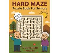 Hard Maze Puzzle Book For Seniors Large Print: 100 Relaxing Maze Puzzles - Hard Level with 5 Unique Styles - Solutions Included - 8,5x11 Big Size