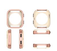 Hard Metal Bezel for Amazfit Bip 6 Smartwatch case, Solid Color Replacement Case, Anti Scratch Anti Drop All Around Protective Case with Ergonomic Design (Rose Gold)