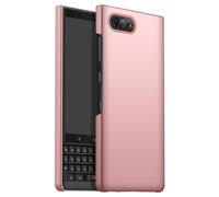 Hard PC Protective Case for BlackBerry Key2,Shockproof Solid Color Cell Phone Back Cover-Rose Gold