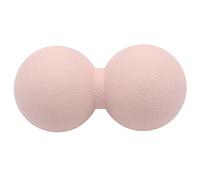 Hard Peanut Massage Ball for Physical Therapy, Deep Tissue Tool for Myofascial Release and Muscle Recovery, Pink.