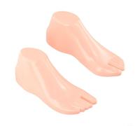 Hard Plastic Adult Foot Mannequin Pair for Shoe Display, 22cm PVC Foot Model Tools Compatible with Sandals, Slippers, Boots - Retail &