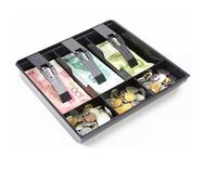 Hard Plastic case Cash Register Box New Classify Store Cashier Coin Drawer Cash Drawer Tray Money Counter(4 Compartment)