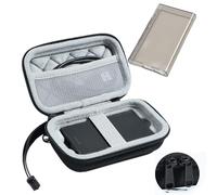 Hard Protective Shell Carrying Case Storage Box Bag and Soft TPU Case Cover for Sony Walkman NW-A306 NW-A307 NW-A300 Series Player Accessories (Storage Box and Clear Black case)
