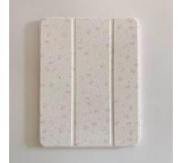 Hard PU Leather Mirror Back Folio Case with Triple Adjustable Kickstand for Apple Pink Bow Ribbon Flowers Floral Light Cream White Refreshing Girls Kids (for iPad 10 10.9-inch 10th Generation 2022)