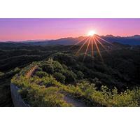 hard puzzles 1000 piece,Beautiful natural scenery,sun,sunset,China,Hebei 38x26CM