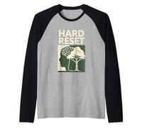 Hard Reset Nature Brain Mental Health Awareness Raglan Baseball Tee