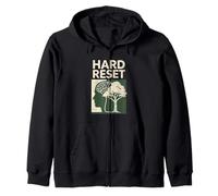 Hard Reset Nature Brain Mental Health Awareness Zip Hoodie