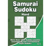 Hard Samurai Sudoku Puzzle Book: 210 Difficult Samurai Style Sudoku Puzzles with 1000 9x9 Sudoku for Adults & Clever Kids