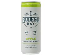 Hard Seltzer | 4 x 250ml Cans | Apple, Ginger and Acai Berry | Sparkling Water | 4% ABV | Hard Seltzer | Low-Sugar, Vegan, Gluten-Free Beverage