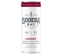 Hard Seltzer | 4 x 250ml Cans | Cherry, Mango and Goji Berry | Sparkling Water | 4% ABV | Hard Seltzer | Low-Sugar, Vegan, Gluten-Free Beverage