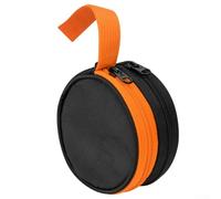 Hard Shell Alternative for Solis Lite Mobile Hotspot - Washed Nylon Carrying Case with Double Zipper - Compact Router Organizer for Travel Work Commute - Fits Skyroam Device - 11x11x6cm Orange