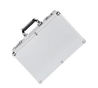 Hard Shell Briefcases, Heavy Duty Aluminum Casing Truck Storage Organizer Chest | Multifunction Document Protection Case, Camera Security Lock Built-in Sponge