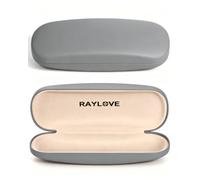 Hard Shell Brushed Glasses Case with Microfiber Cleaning Cloth, Universal Neutral Glasses Case Hard Shell Case, Suitable for Small and Medium Lenses with Enhanced Frame and Lens Protection (Grey)