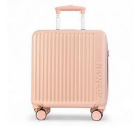 Hard Shell Cabin 44 x 22 x 38 cm TSA Secure Luggage Suitcase Suitable for Easyjet, Ryanair Infinity Leather Pink Cabin