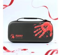 Hard Shell Carrying Case for Nintendo Switch 2 with Bloody Handprint Design, Shockproof EVA Travel Storage Box Organizer for 20 Game Cards and Accessories, Red Black Horror Gamer For(Black and Red)