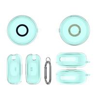 Hard Shell Case for Anker Soundcore Sleep A30,TPU Case,Earbuds Protective Carabiner Shockproof and Dustproof Headphone Charging Box (Transparent Green)