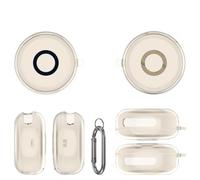 Hard Shell Case for Anker Soundcore Sleep A30,TPU Case,Earbuds Protective Carabiner Shockproof and Dustproof Headphone Charging Box (Transparent Gray)