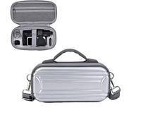 Hard-Shell Case for Insta360 X6 Storage Bag-Travel Photography/Creator Bundle-Shock-Resistant and Waterproof Zipper Detachable Strap，Silver