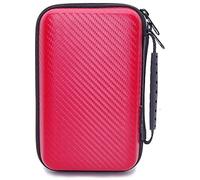 Hard Shell Diabetic Supplies Travel Case Diabetes Testing Kit Organizer Bag for Blood Sugar Test Strips, Glucose Meter, Lancets, Lancing Device, Medication, Pills, Insulin Syringes,Pens, Needles (Red)