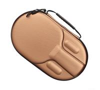 Hard Shell EVA Table Tennis Paddle Case with Groove Design Scratch, Holds 2 Rackets and 4 Balls, Convenient Carry Handle (brown)