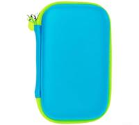 Hard Shell for Power Bank Bag 14x8cm Mesh Pocket Hard Shell for(Blue) | Shock-absorbing EVA shell, protects against drops, fits 14x8cm devices, smooth zipper closure