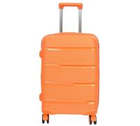 Hard Shell Four Wheel Spinners Suitcases Expandable Luggage TSA Lock Travel Bags Hobart (Orange, Cabin)