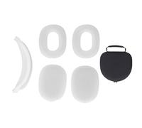 Hard Shell Headphone Case Shell EVA Headset Case Headphone Accessories Organizer with Silicone Ear Cups Cover Headband Protection for Protecting Headphones (Transparent White)