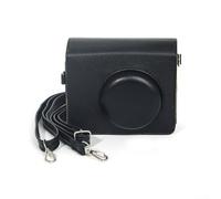 Hard Shell Leather Camera Bag, ForKodak MS300 Compact Camera Carrying Bag With Protective Padding 14.5x13.5x6.5 Cm(Black)