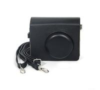 Hard Shell Leather Camera Bag, ForKodak MS300 Shockproof Crossbody Carry Bags For Outdoor Photography 14.5x13.5x6.5 Cm(Black)