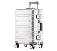 Hard Shell Luggage Case, Aluminum-Magnesium Trolley Roller Suitcase, Large Capacity Travel Bag for Easy Transport