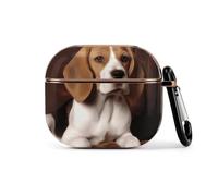 Hard Shell Protective Cover Compatible with AirPod 3 Case with Keychain | Ovely Pet Dog Beagle Case for AirPods 3 Case, Shockproof Bluetooth Earbuds Case Women Men for Daily Travel