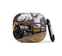 Hard Shell Protective Cover Compatible with AirPod 3 Case with Keychain | Steam Locomotive Train Case for AirPods 3 Case, Shockproof Bluetooth Earbuds Case Women Men for Daily Travel