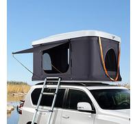 Hard Shell Roof Tent for 2-3 Persons, Waterproof Pop Up Vehicle Tent with Ladder for SUVs and Trucks, Perfect for Camping and Travel