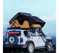 Hard Shell Rooftop Tent with Mattress and LED Lighting, Waterproof UV-Resistant for All-Season Camping on SUVs, Trucks, and Vans