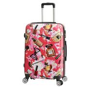 House Of Leather Hard Shell Suitcase Make-up Print Bags, Lightweight Expandable 4 Spinner Wheels Travel Luggage for Women Fleek (Medium Check-in Size 24")
