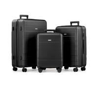 Hard Shell Suitcase Set, 3 Piece Large Medium & Cabin Cases, Vonhaus