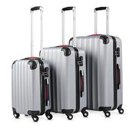 Hard Shell Suitcase Set Baseline 3Pcs Silver 34L, 68L, 89L