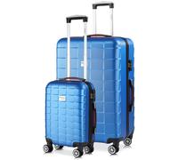 Hard Shell Suitcase Set Exopack 2Pcs Blue 38L, 105L