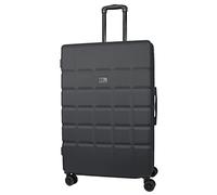 Hard Shell Suitcase Travel Luggage with 4 Spinner Wheels Black Cabin Size (Black, Large)