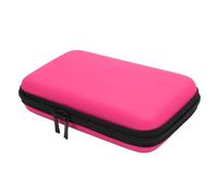 Hard Shell Travel Case with 8 Game Slots & Accessory Storage for 3DS XL/2DS XL/DS Lite/DSi XL Consoles (Black) (Pink)