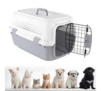 Hard-Sided Pet Carrier with Top Load & Front Door, Secure Travel Crate for Cats, Rabbits, Size 57 L *37 W *33 H cm, Easy Clean Plastic Cats Pet Travel Box